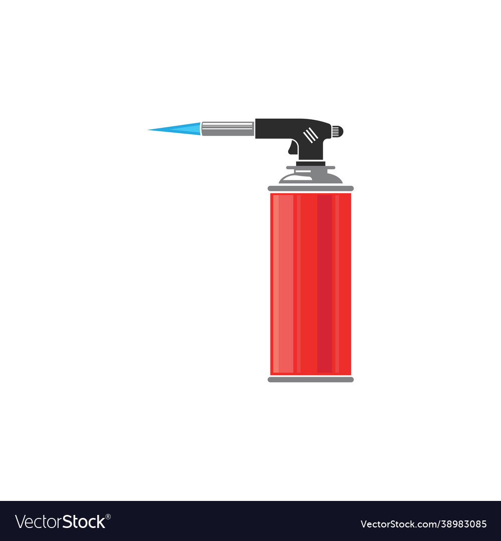 Gas torch bottle icon design template