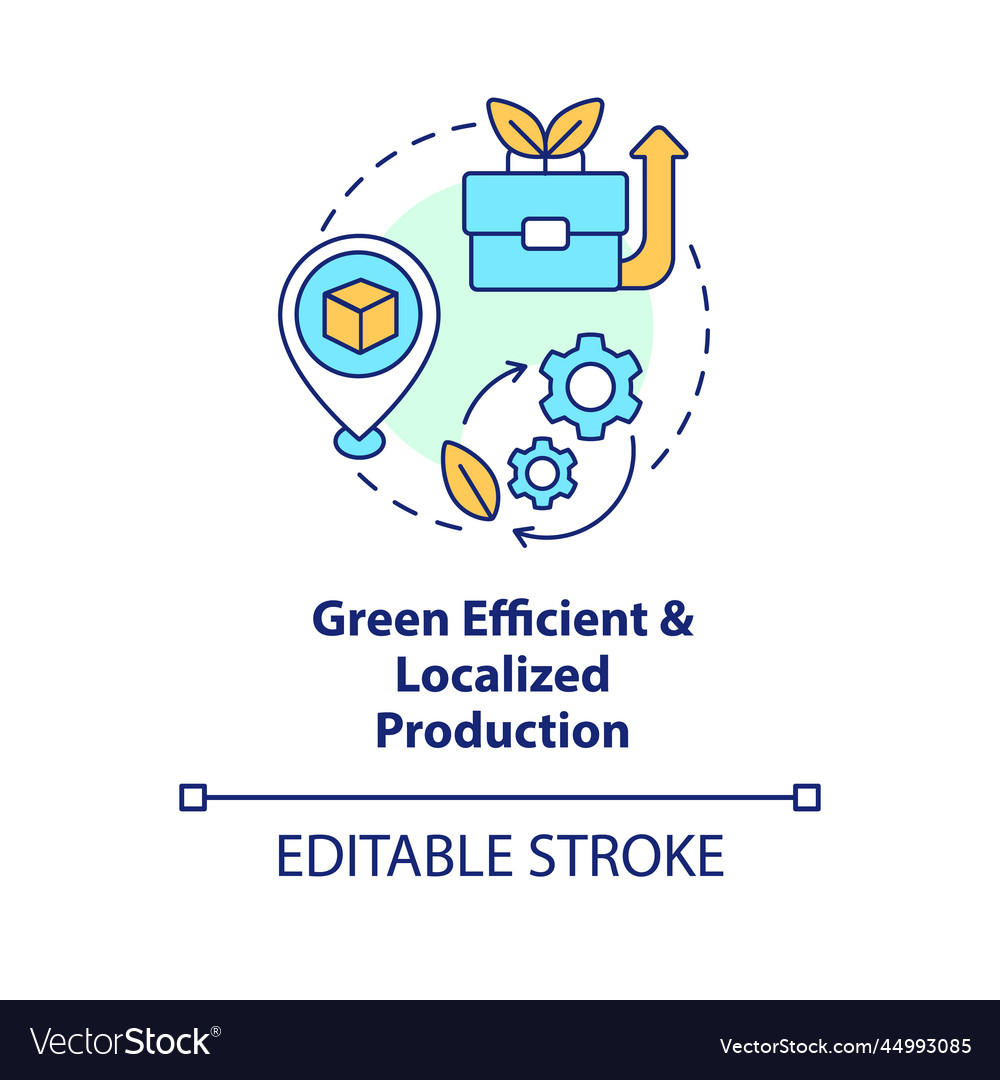 Green efficient and localized production concept Vector Image