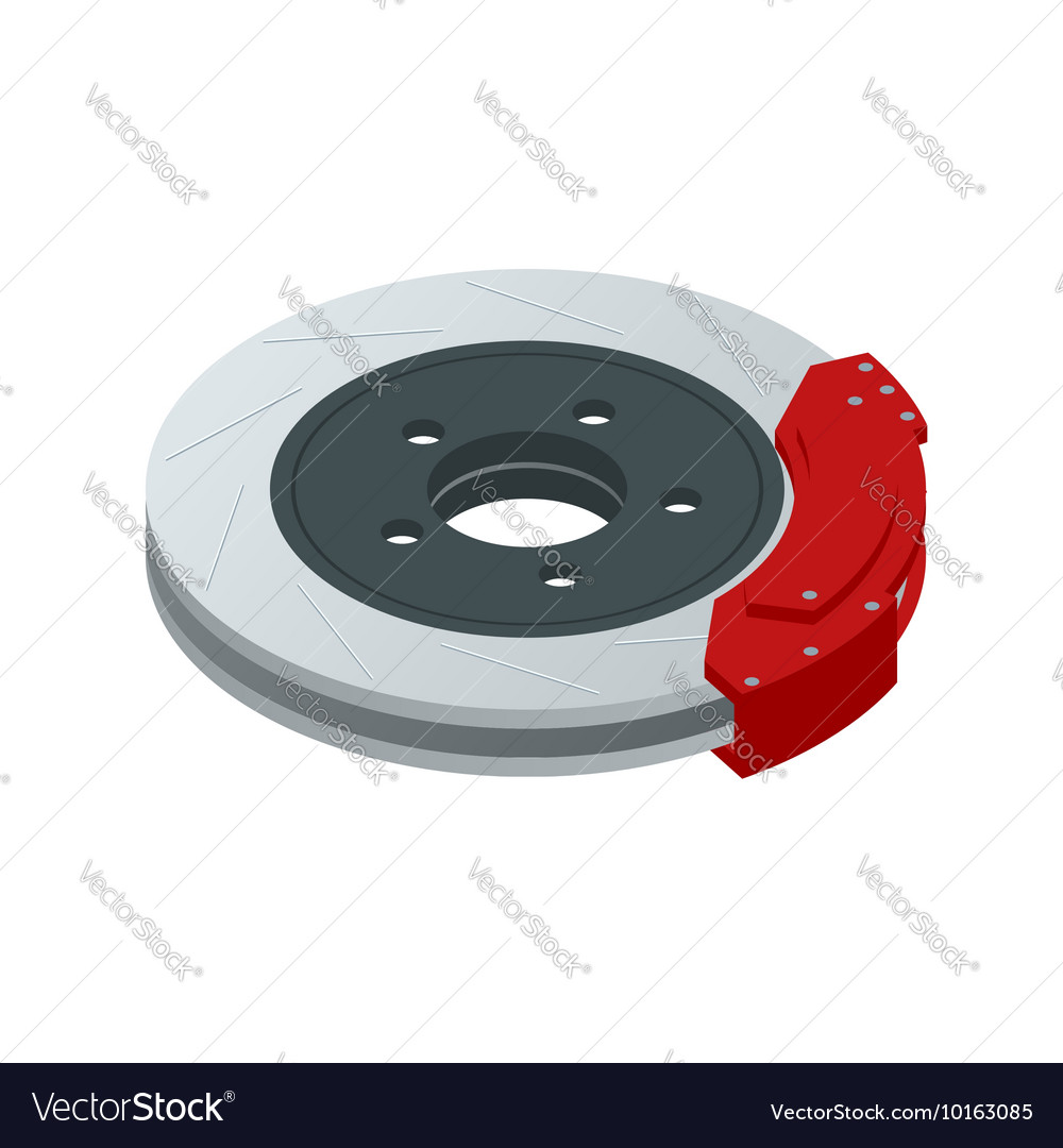 Isometric automobile braking system aeration Vector Image