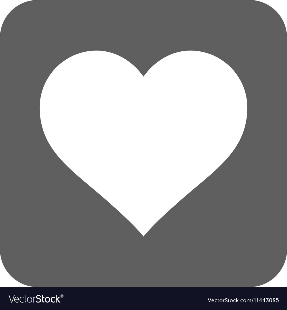 Love heart flat squared icon