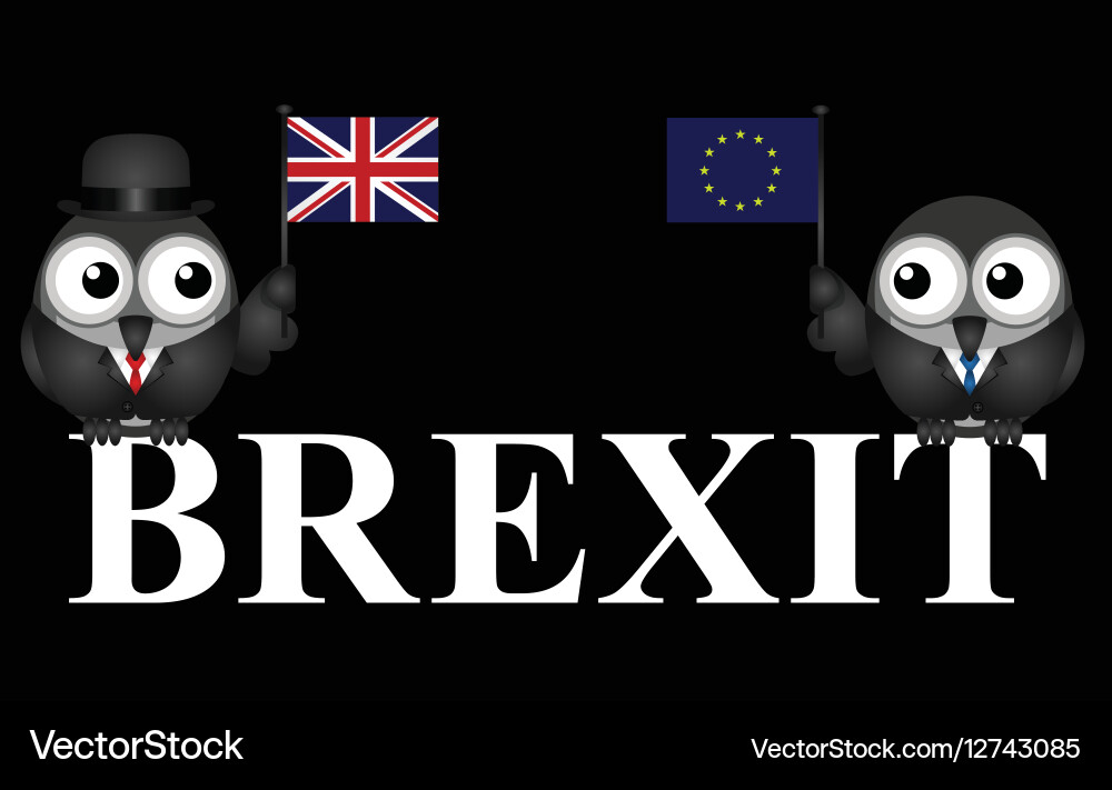 Monochrome uk exit from european union Royalty Free Vector