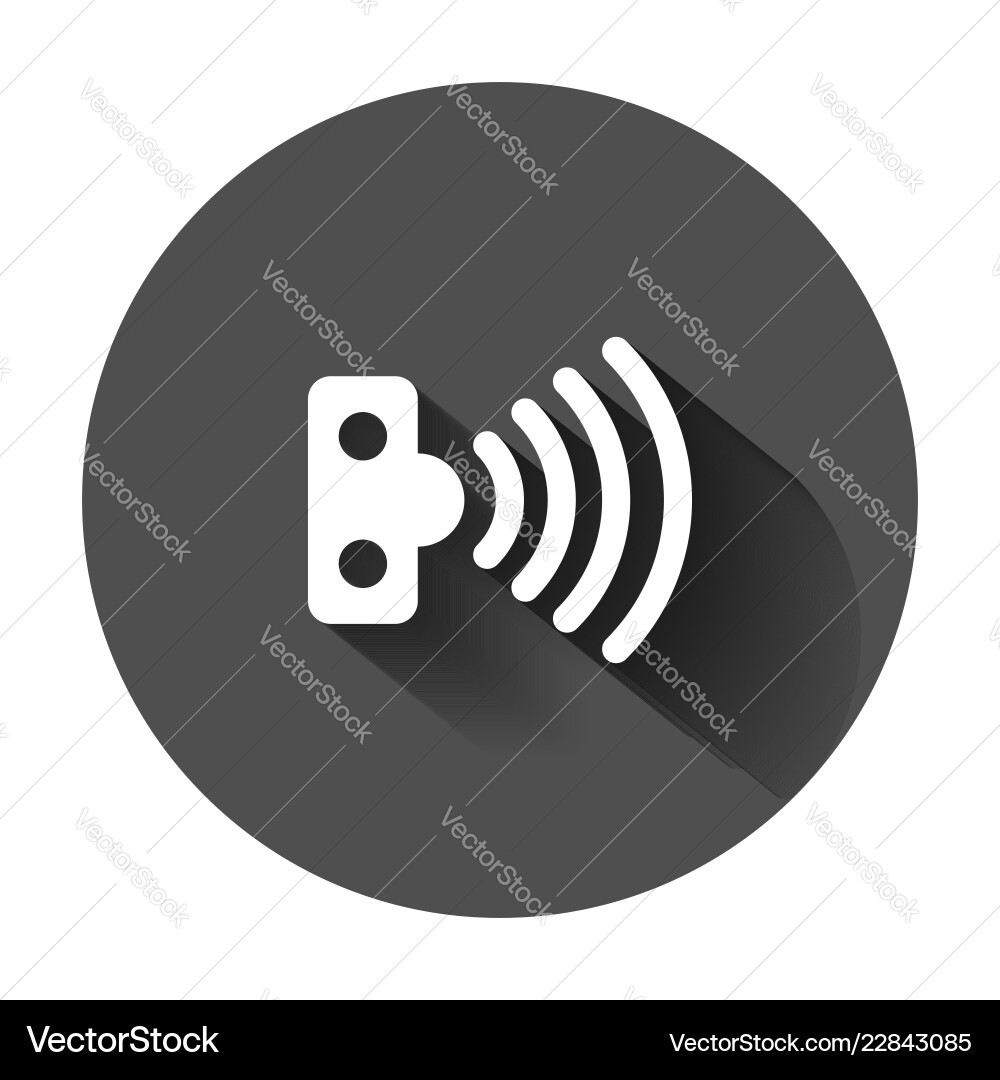 Motion sensor icon in flat style sensor waves Vector Image