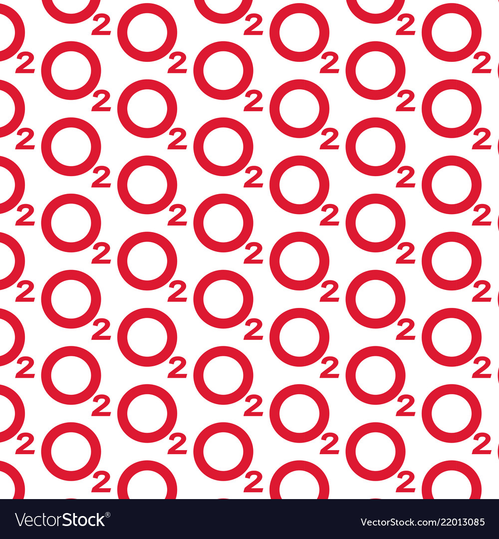 Pattern background oxygen o2 icon Royalty Free Vector Image