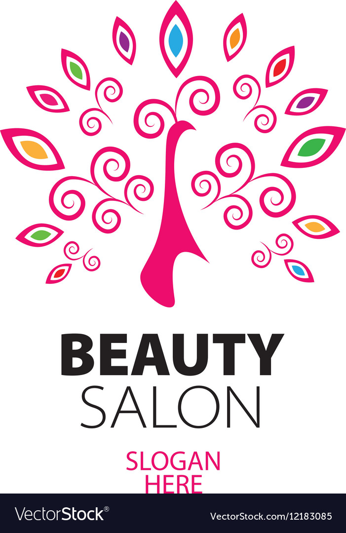 Peacock logo for beauty salon