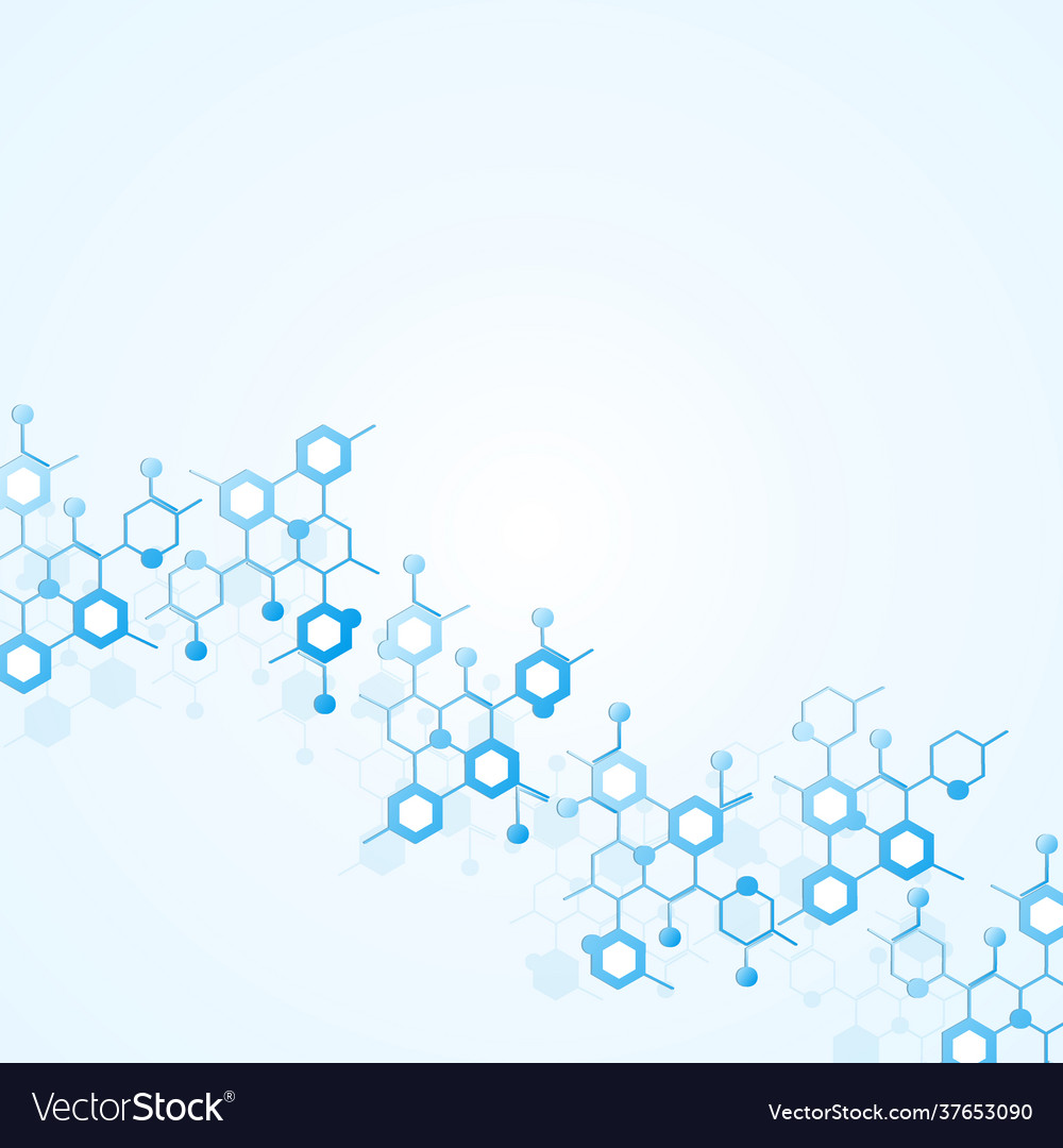 Abstract molecules medical background