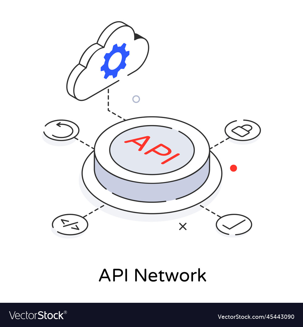 Api network Royalty Free Vector Image - VectorStock