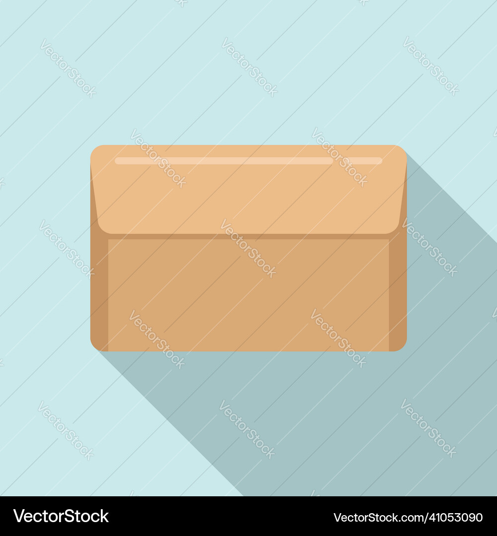 Communication envelope icon flat mail Royalty Free Vector