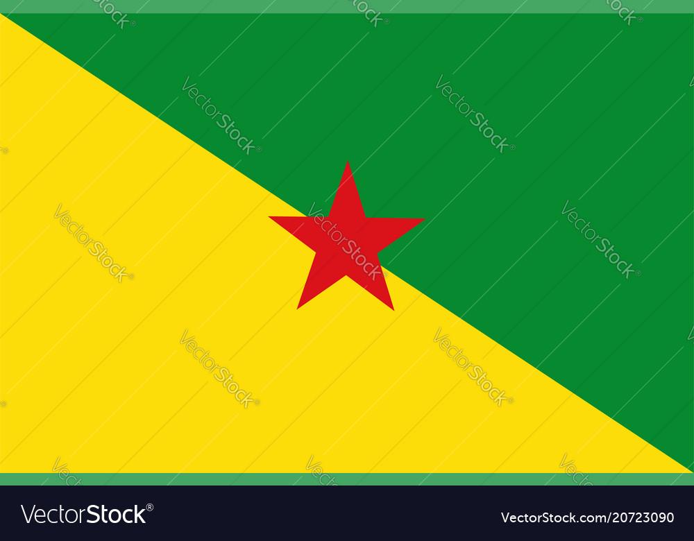 Flag of french guiana cayenne Royalty Free Vector Image