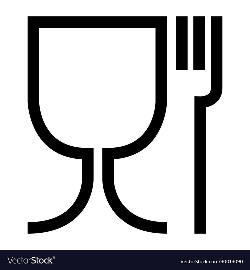 Food safe symbol the international icon for Vector Image