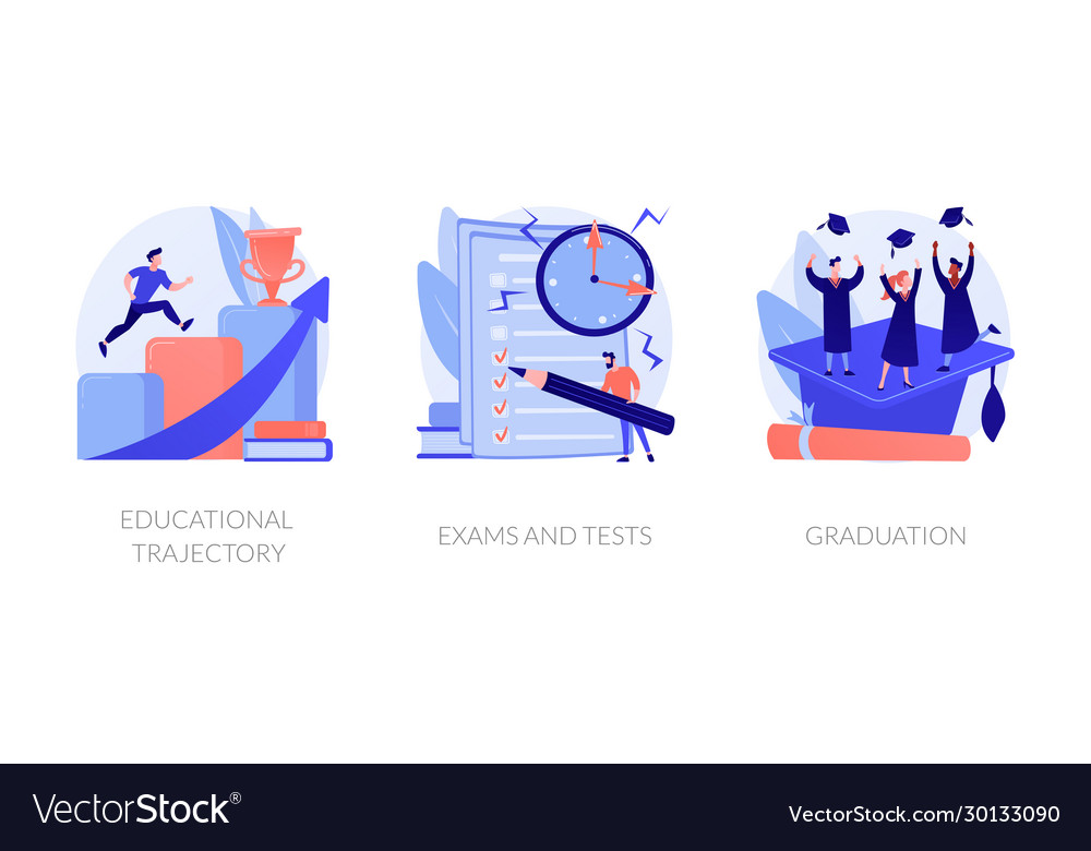 Getting an academic degree concept Royalty Free Vector Image