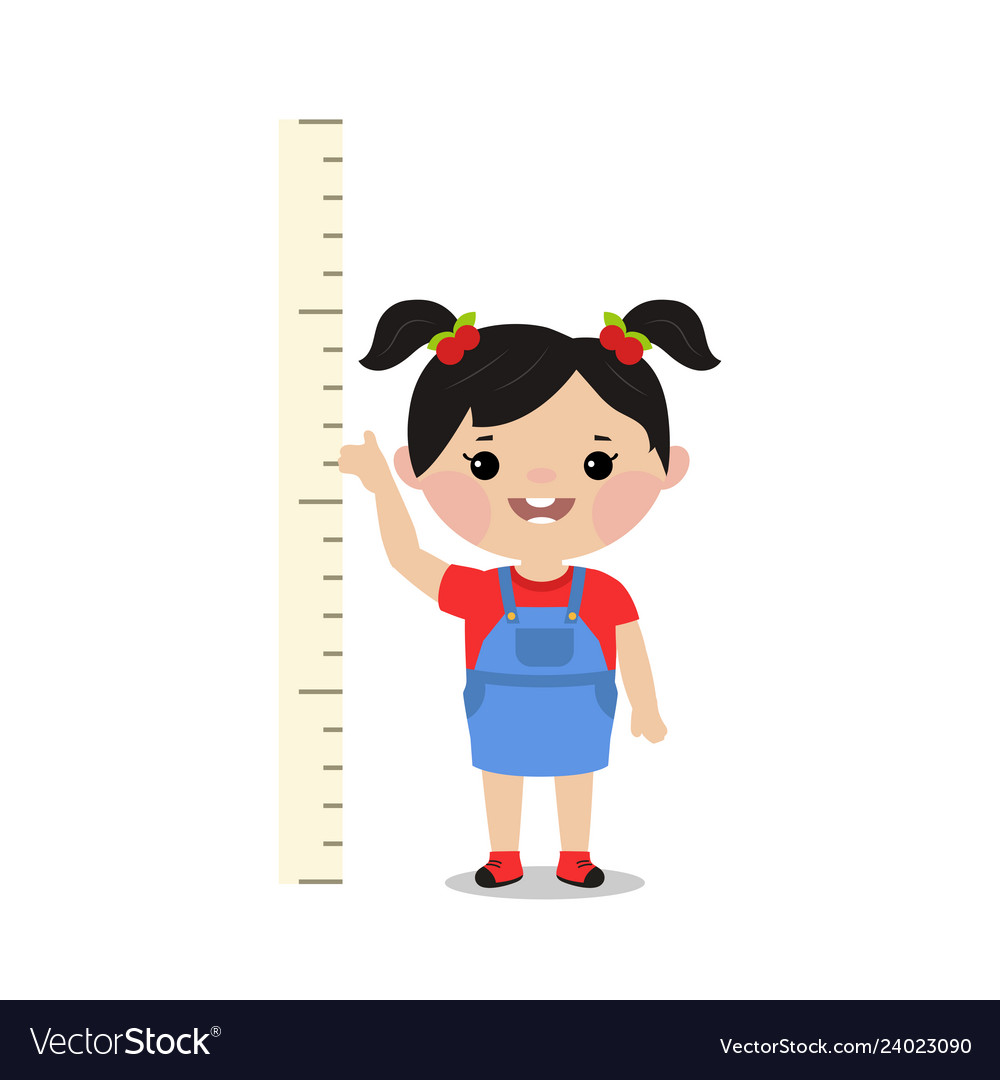 Girl with measure tape wrapped around her waist Vector Image