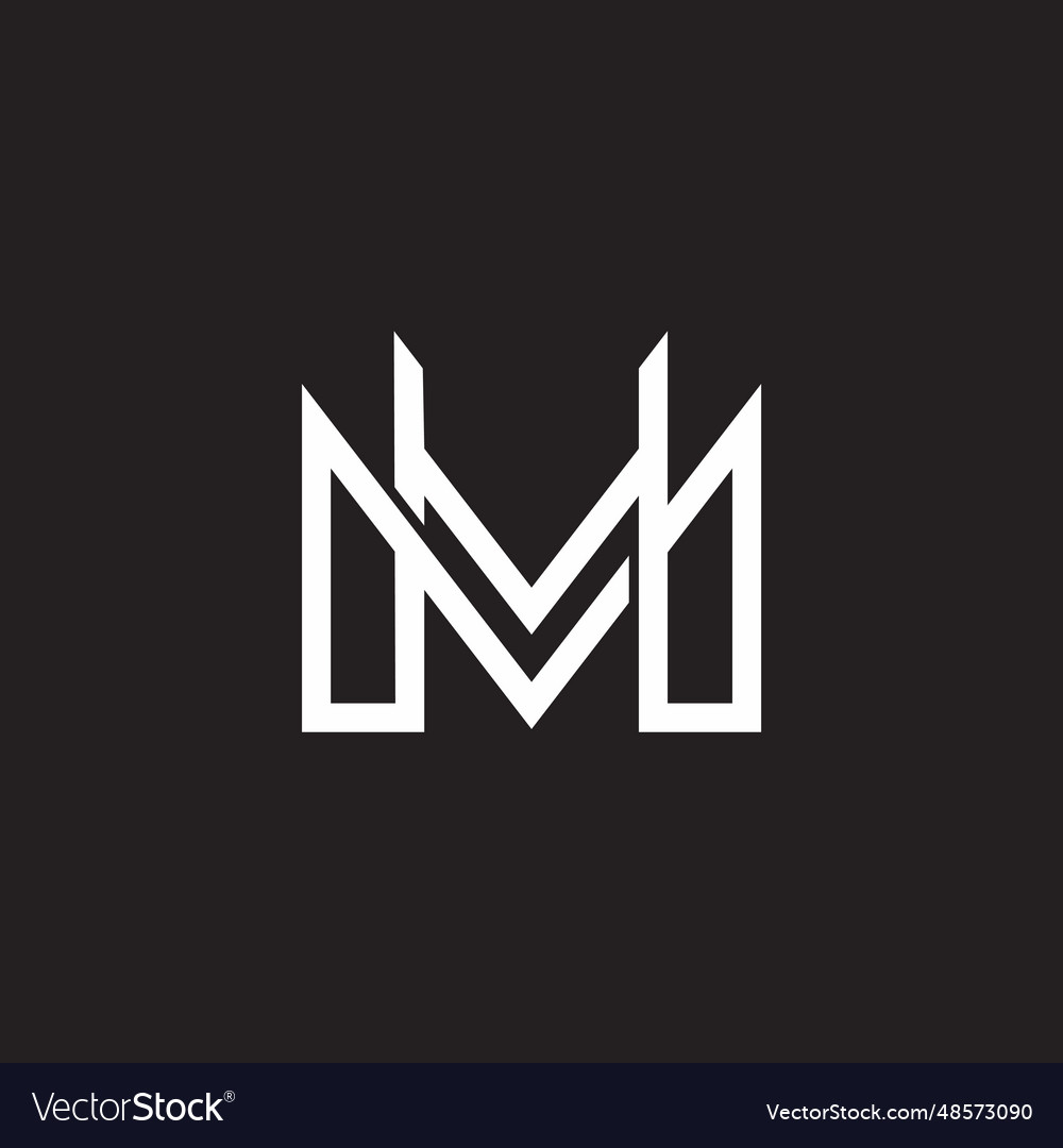 letter-mm-hm-overlap-infinity-logo-royalty-free-vector-image