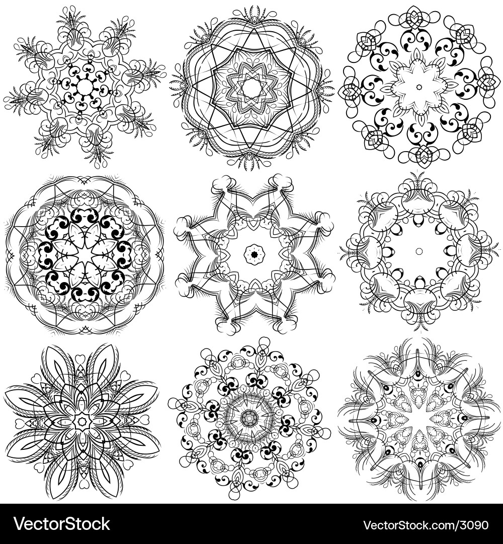 Line embroidery Royalty Free Vector Image - VectorStock