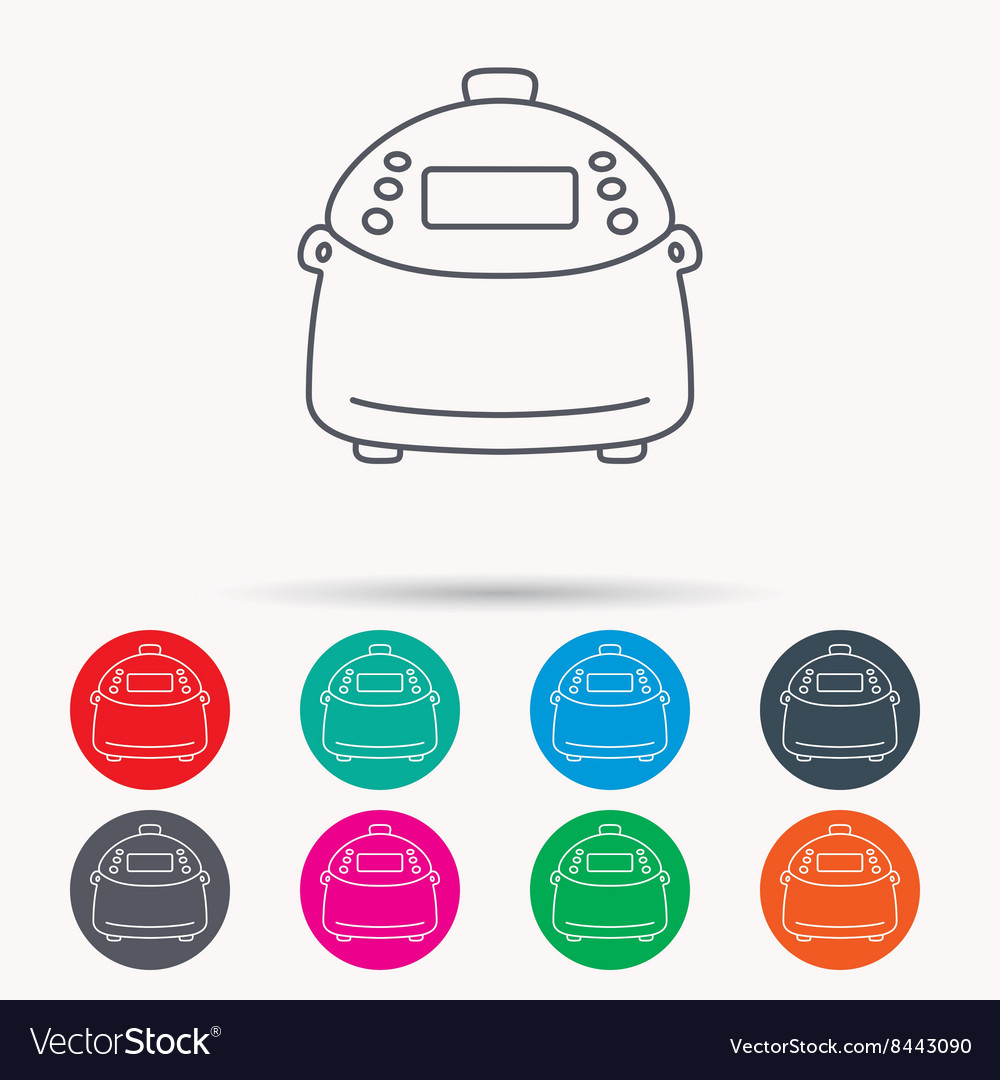 Multicooker icon kitchen electric device symbol