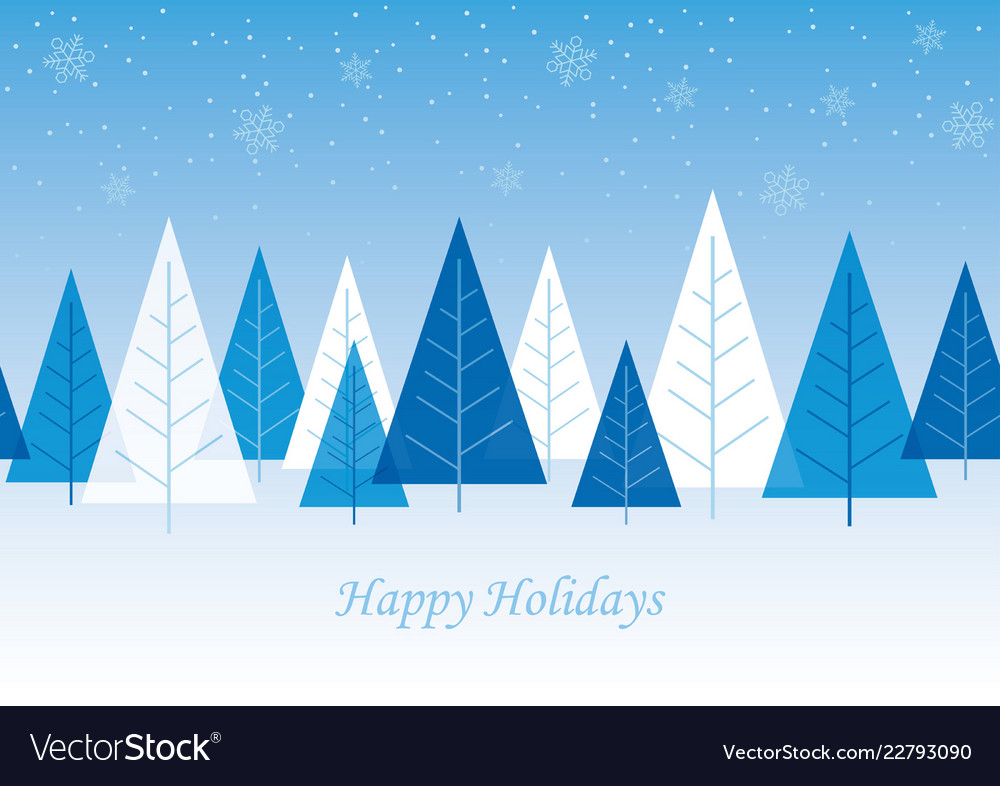 Seamless Winter Forest Background Royalty Free Vector Image