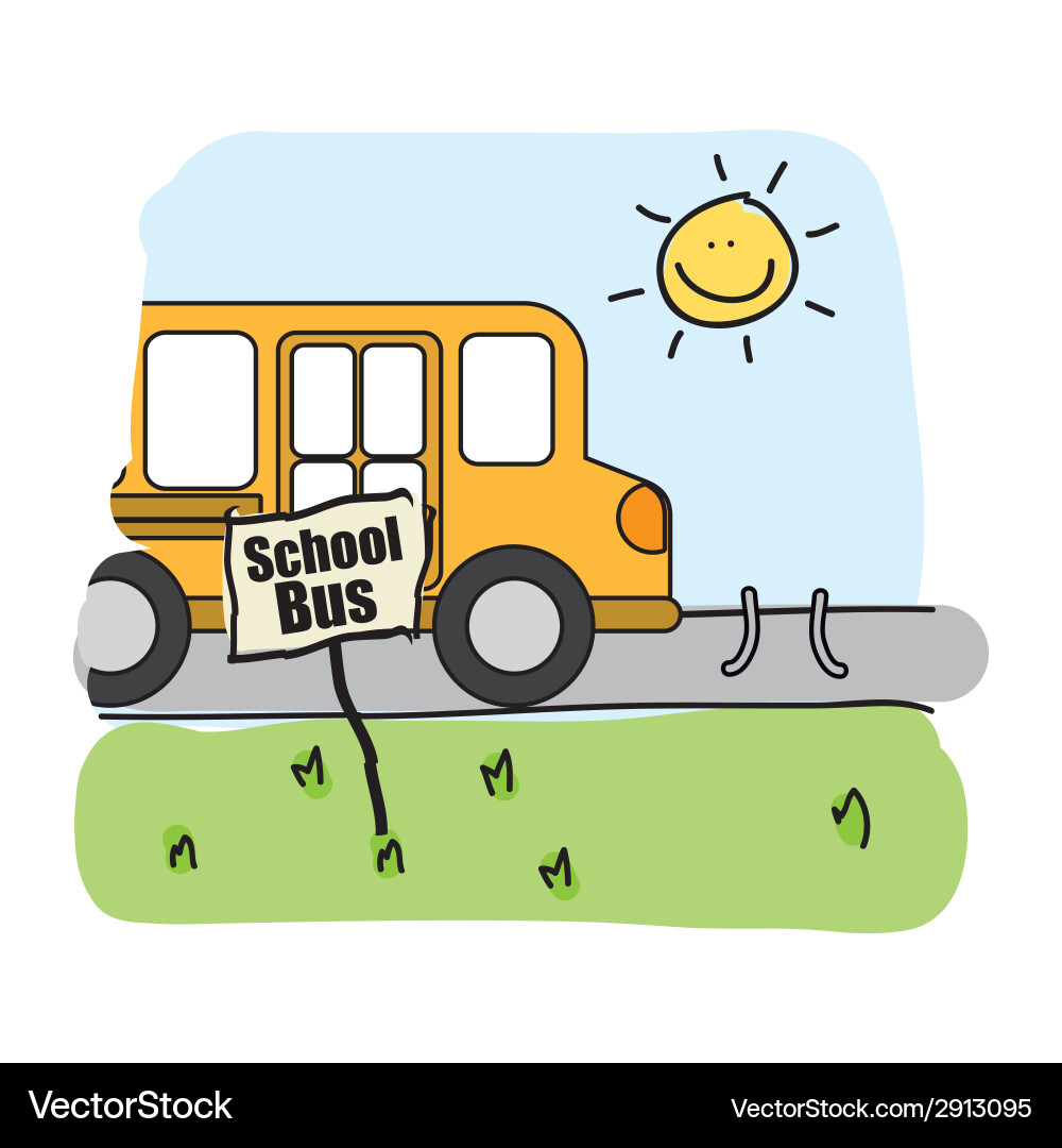 Bus school design Royalty Free Vector Image - VectorStock