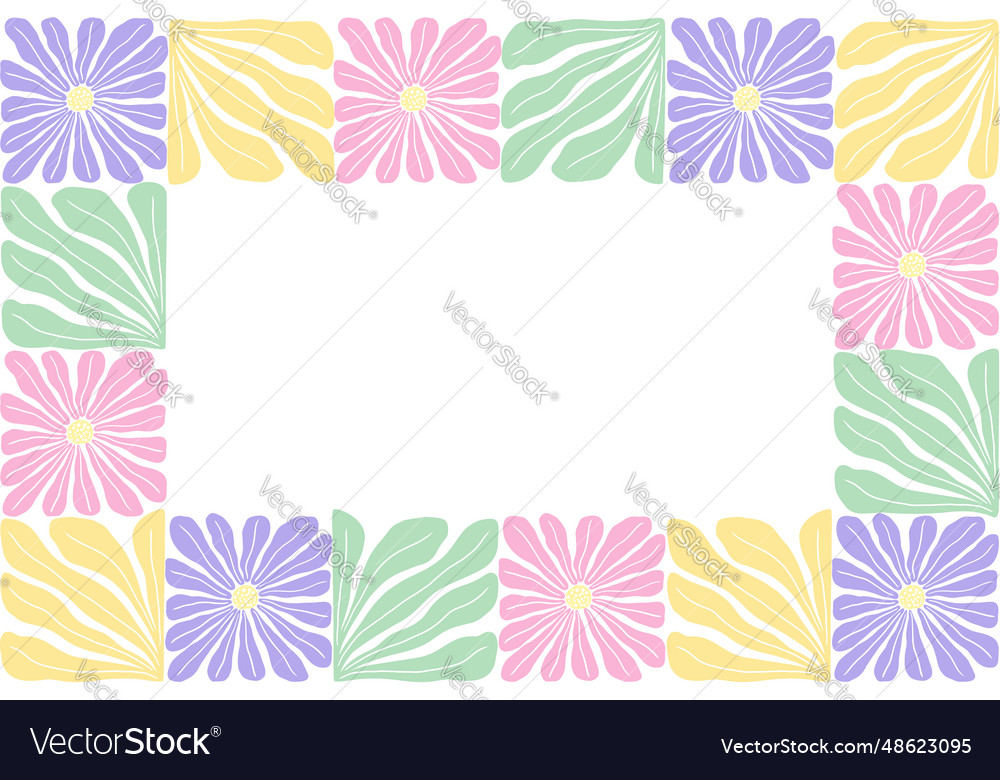 Color floral frame