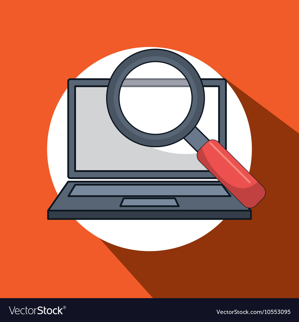 Laptop computer data icon Royalty Free Vector Image