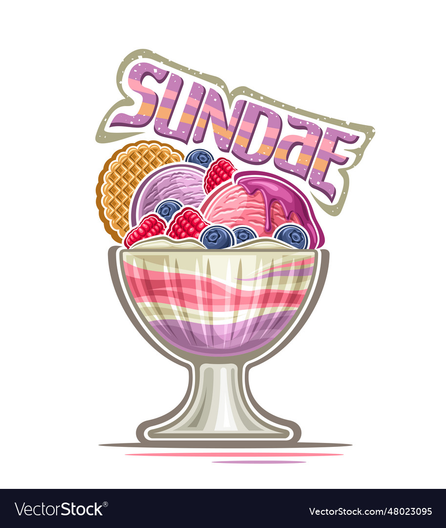 Logo for sundae Royalty Free Vector Image VectorStock