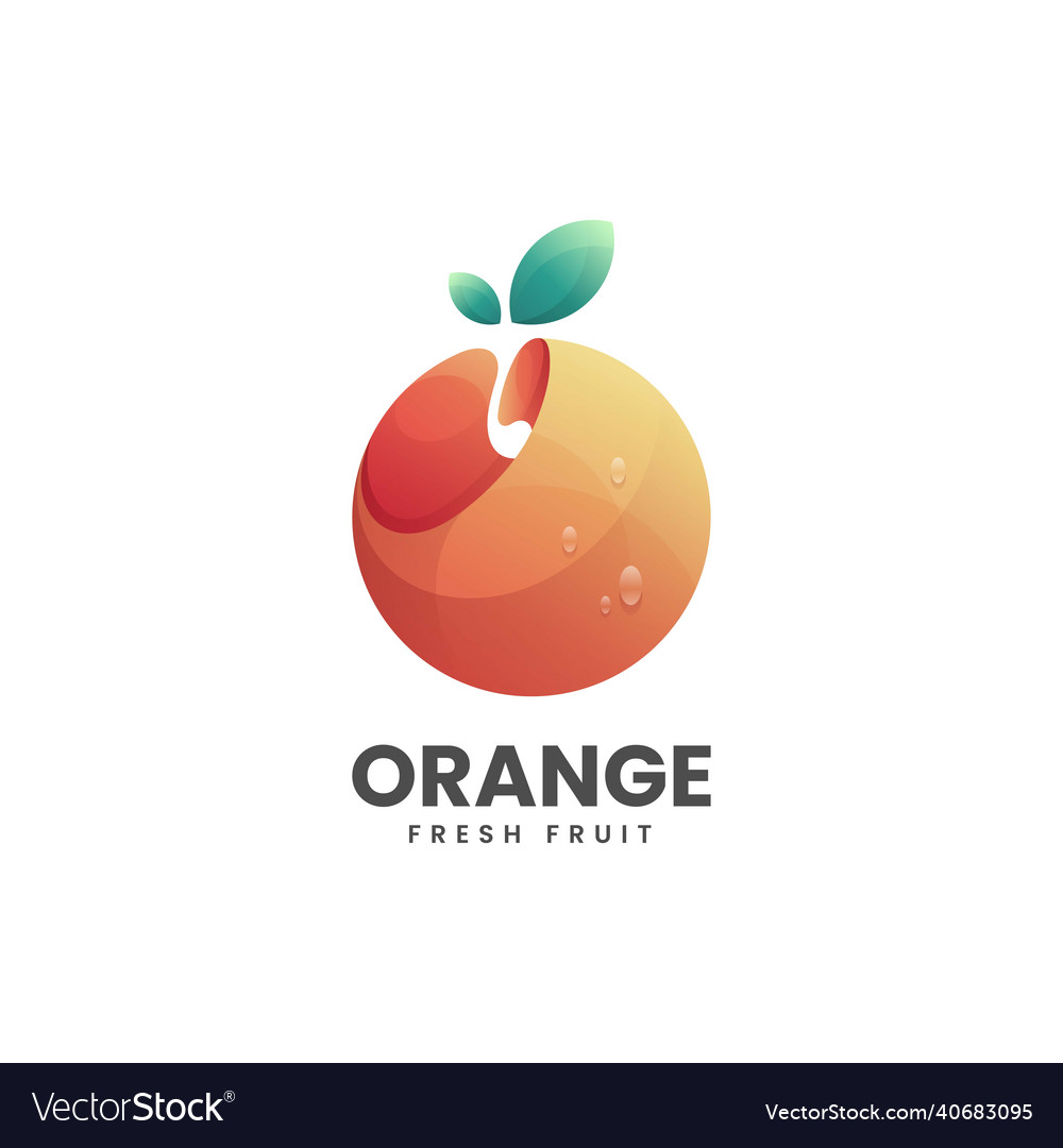 Logo orange gradient colorful style Royalty Free Vector