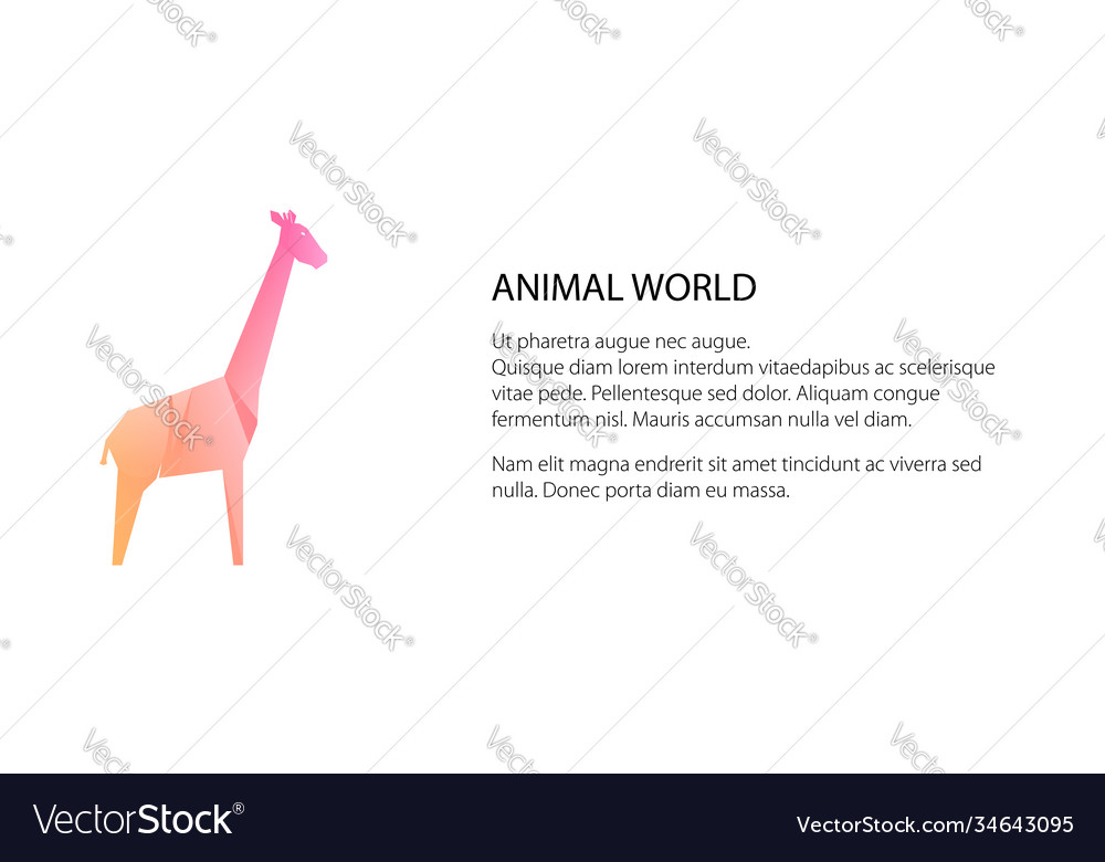 Pink multi-colored gradient giraffe banner