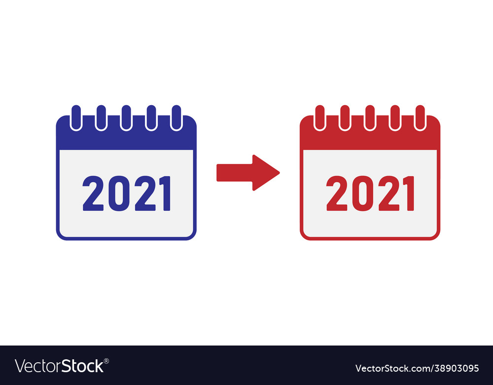 Transition from 2021 to 2022 for websites Vector Image