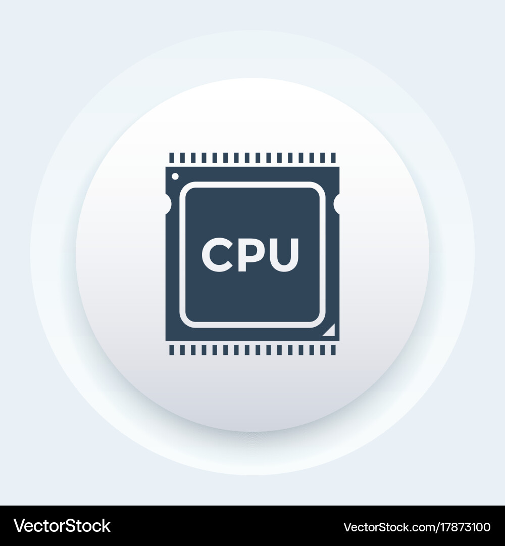Cpu processor icon pictograph Royalty Free Vector Image