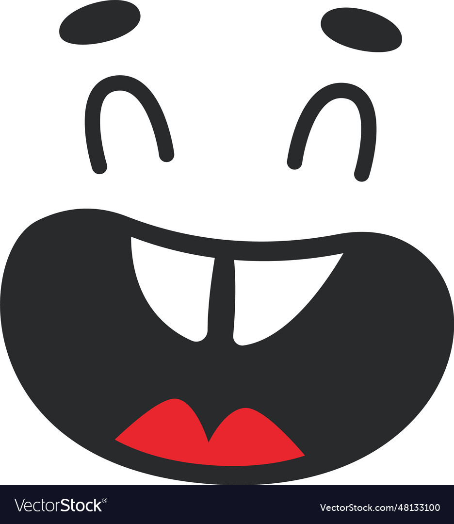 Premium Vector  Laughing character face