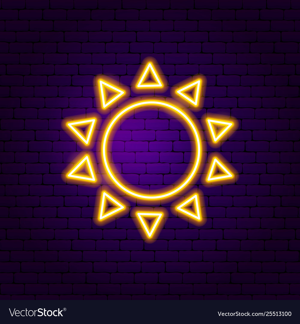 sun neon sign