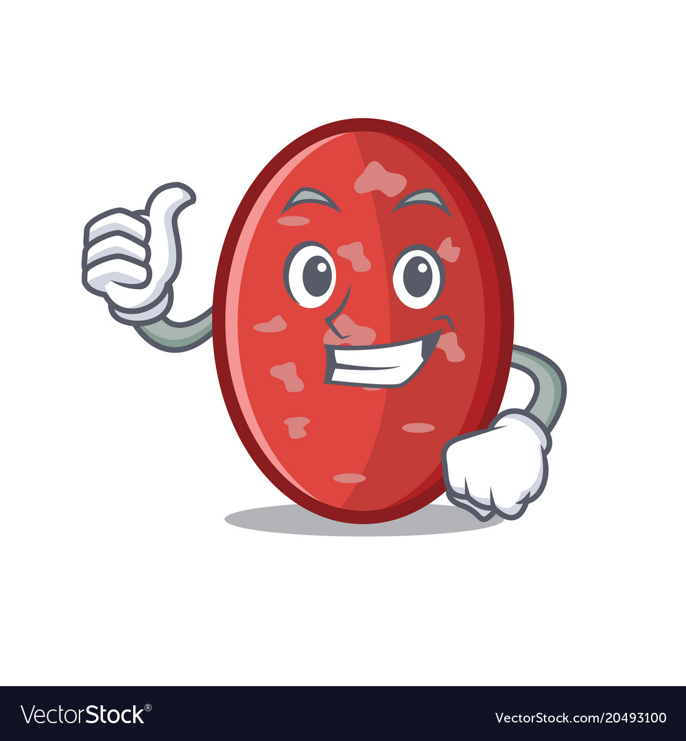 Thumbs Up Salami Character Cartoon Style Vector Image Thumbs Up Salami Character Cartoon Style Vector Image