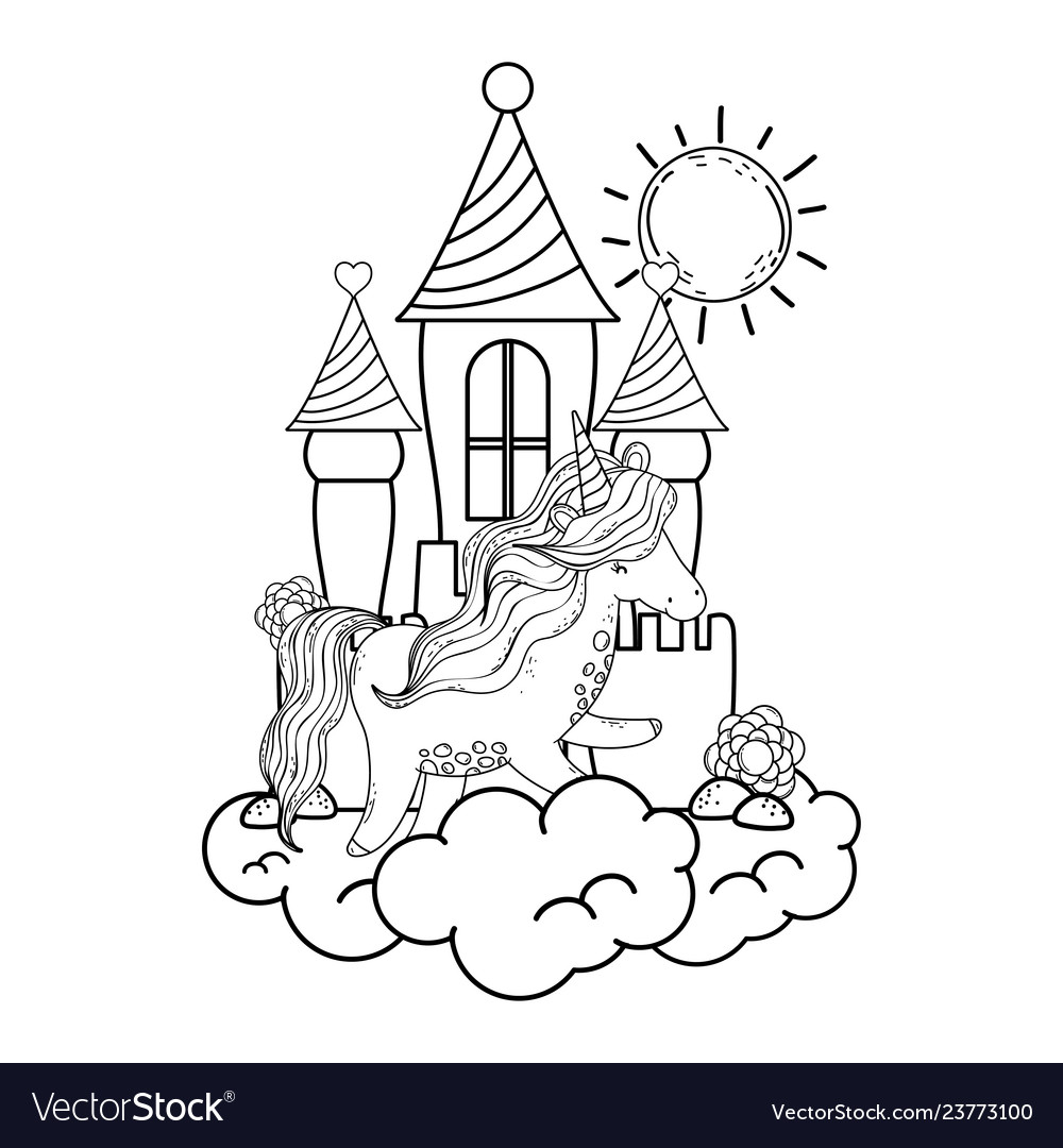 Princess Unicorn Castle Coloring Page At Coloring Page My XXX Hot Girl