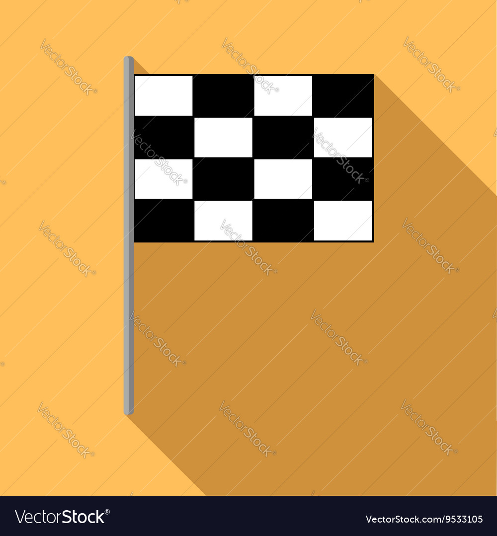 Flag icon. Checkered flags. Pixel art flat style. Design for logo