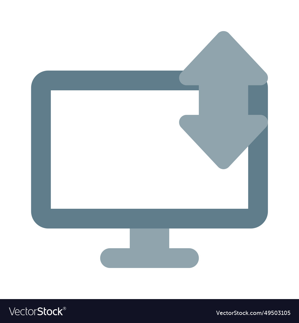 Transferring data between devices using a pc Vector Image