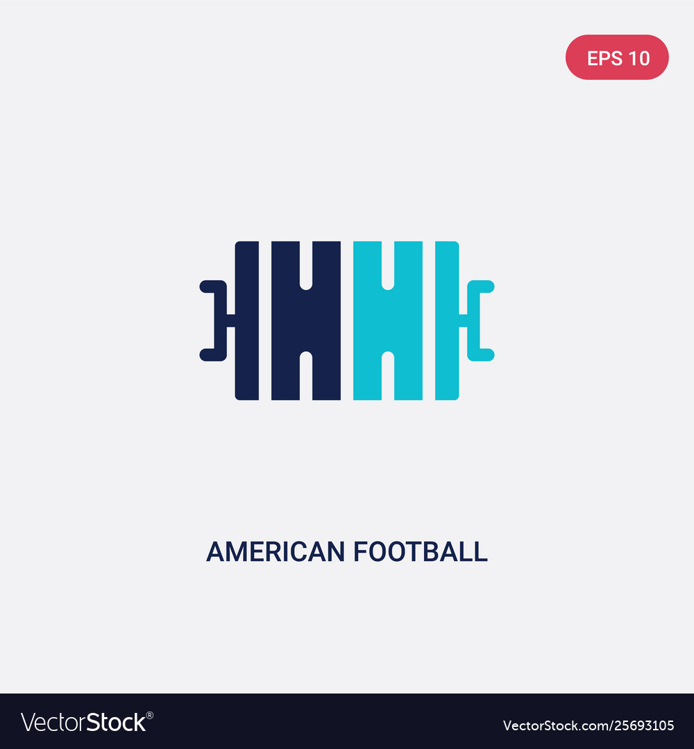 Two color american football field top view icon