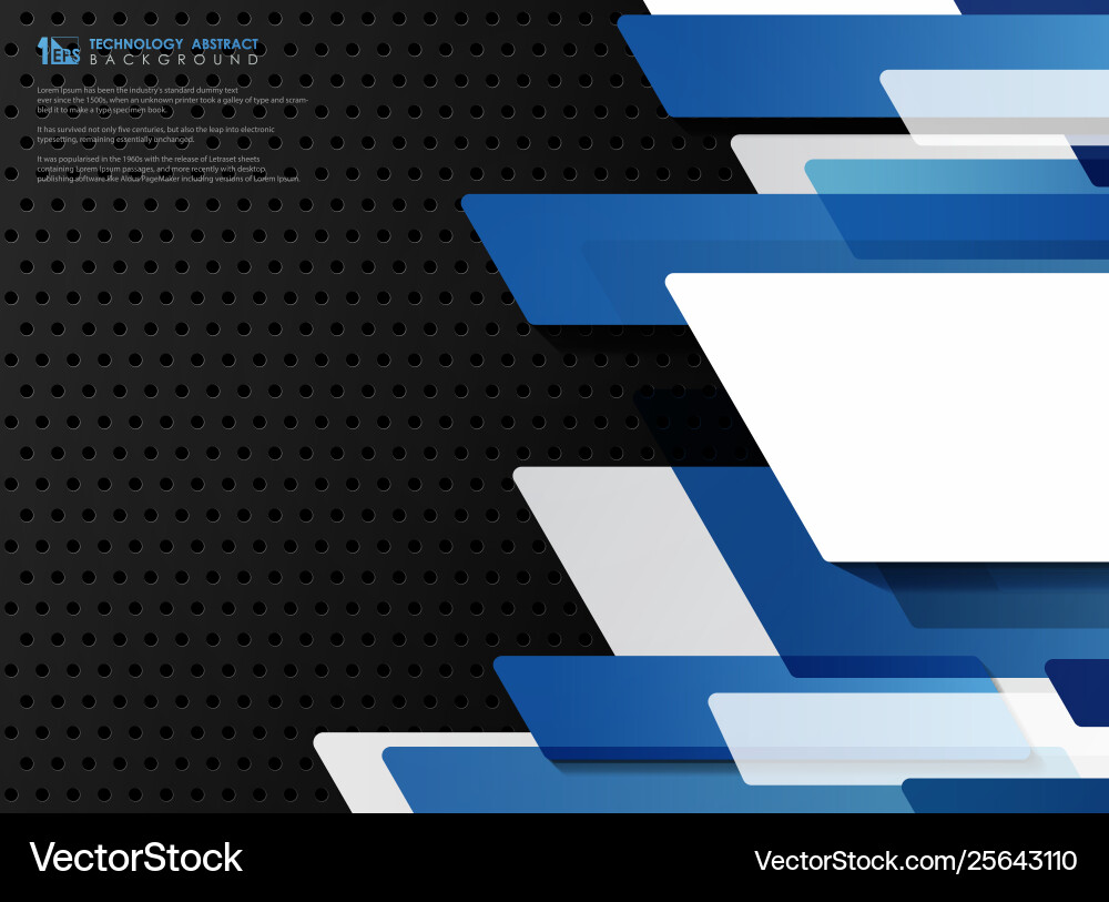 Abstract Gradient Blue Template Technology Vector Image
