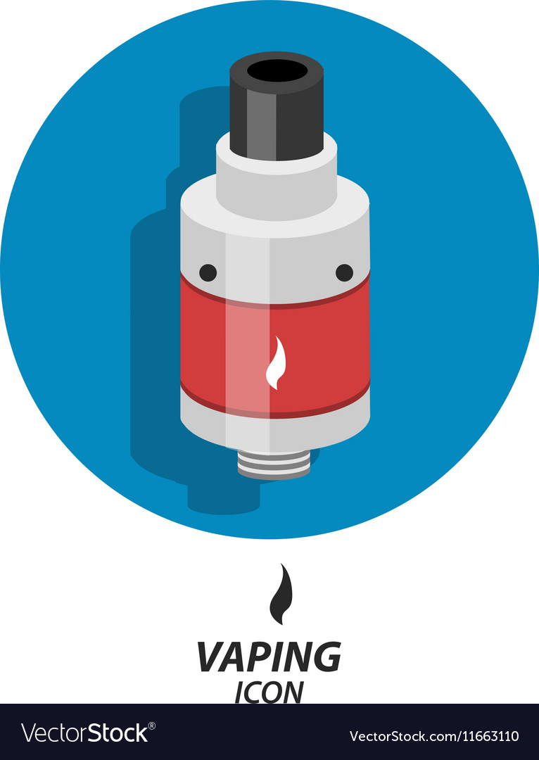 Flat vaping icon circle