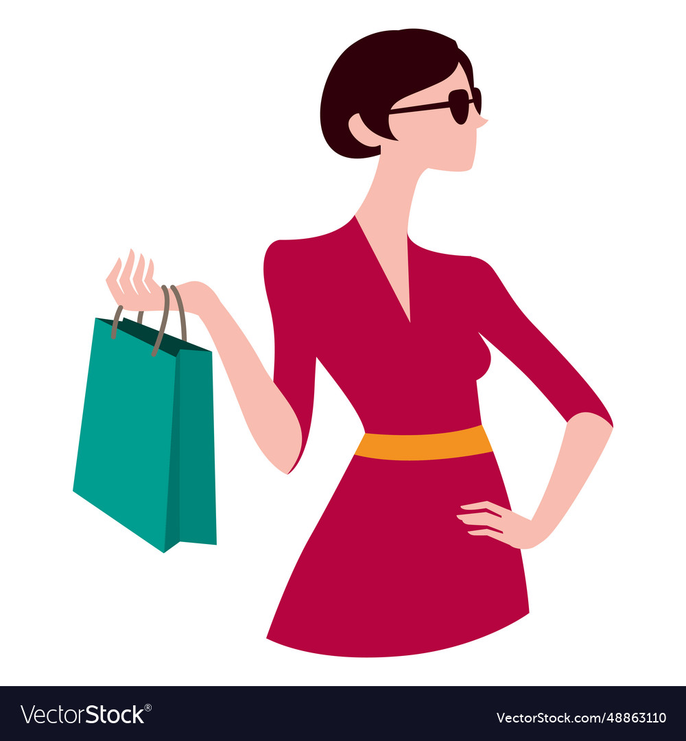 Girl with shopping bags 6