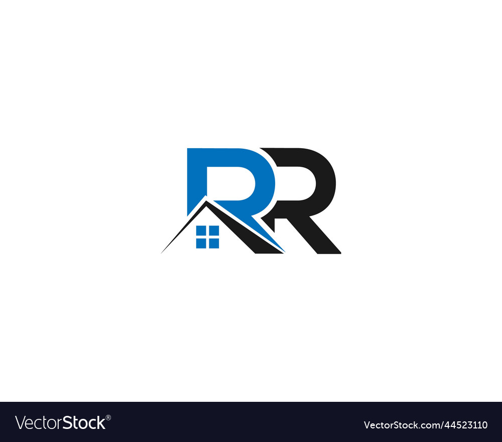 Letter rr real estate property logo design Vector Image