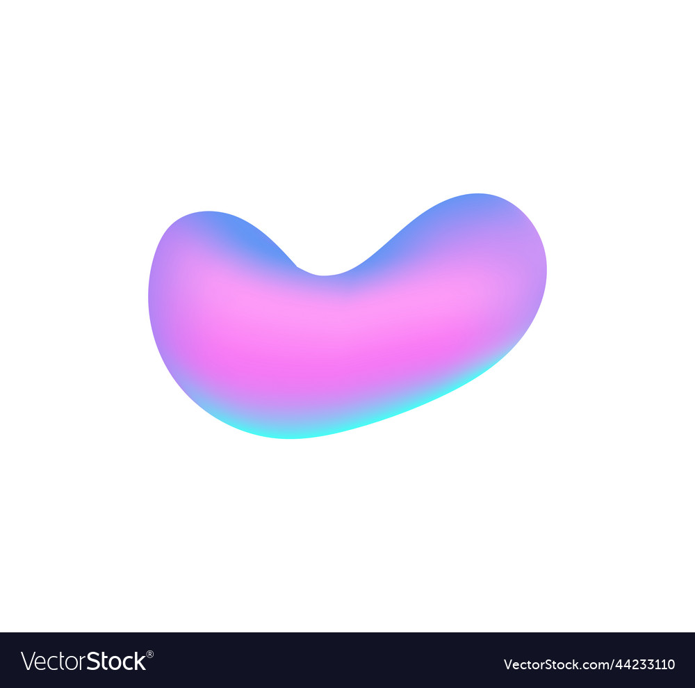 Liquid hologram shapes futuristic fluid Royalty Free Vector