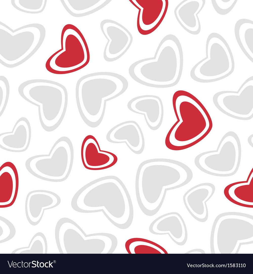 Valentine seamless hearts pattern Royalty Free Vector Image