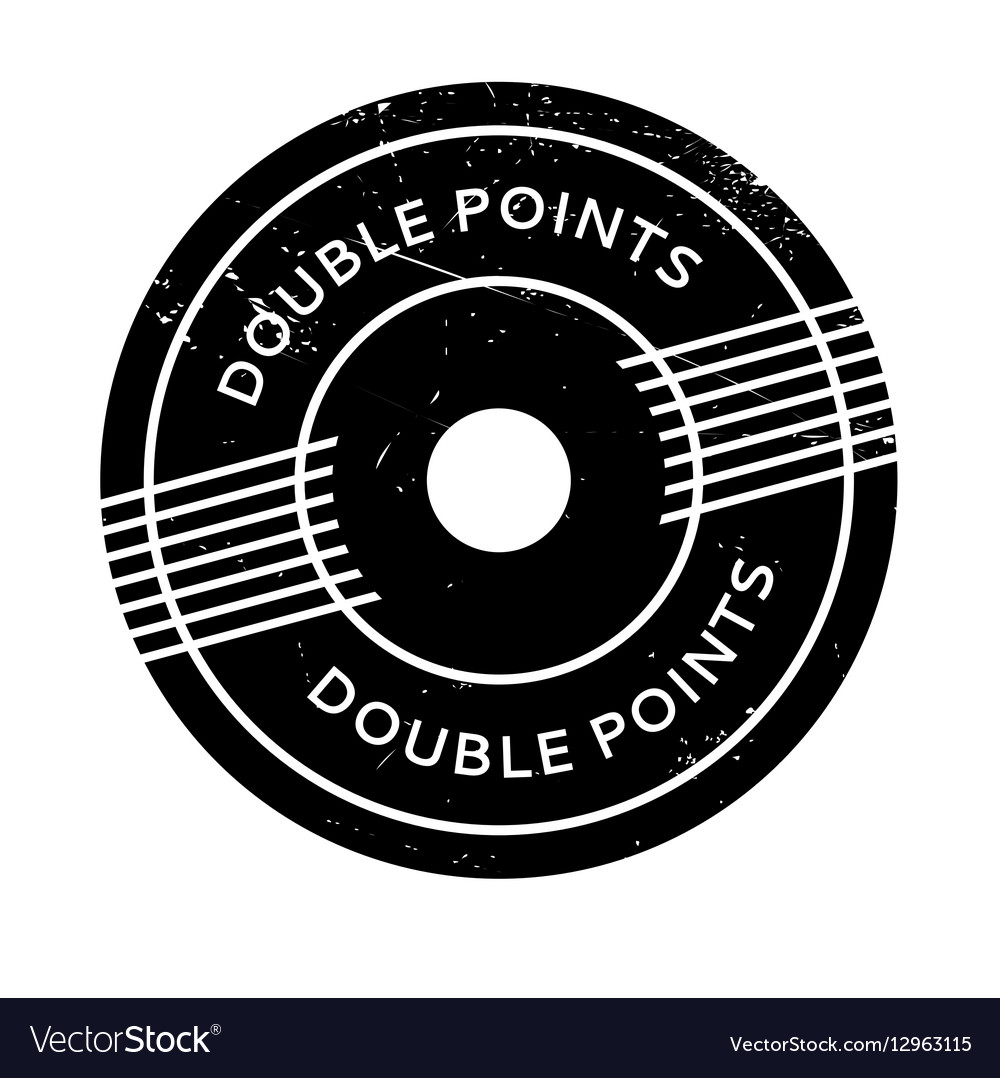 Double points rubber stamp