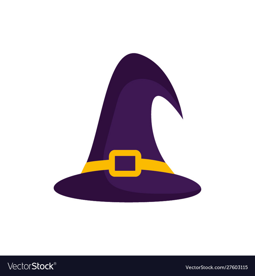 Halloween witch hat isolated icon Royalty Free Vector Image