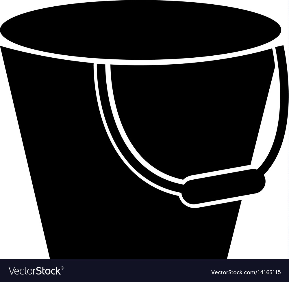 Metal bucket isolated icon