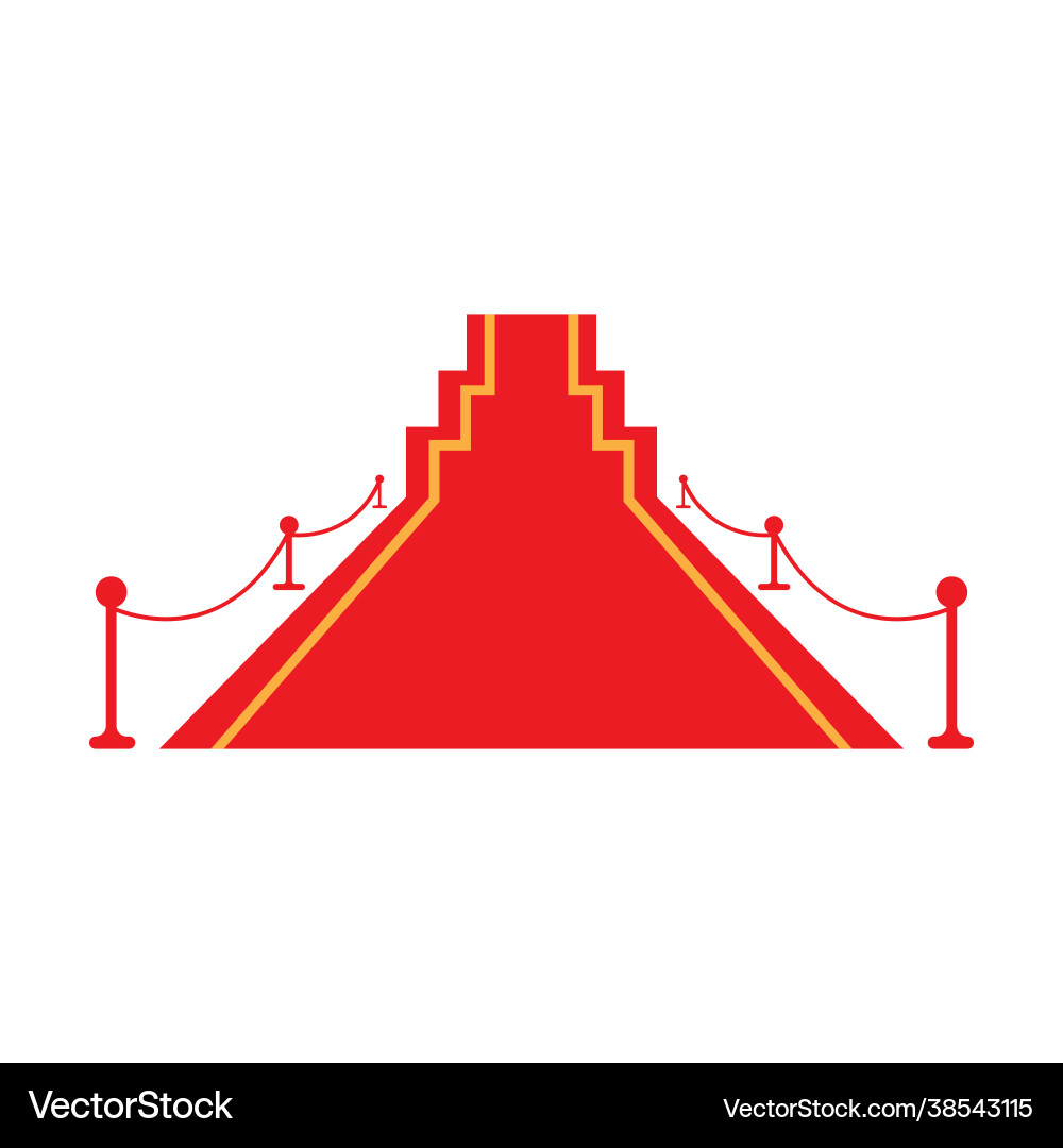 Simple Red Carpet Design Royalty Free Vector Image