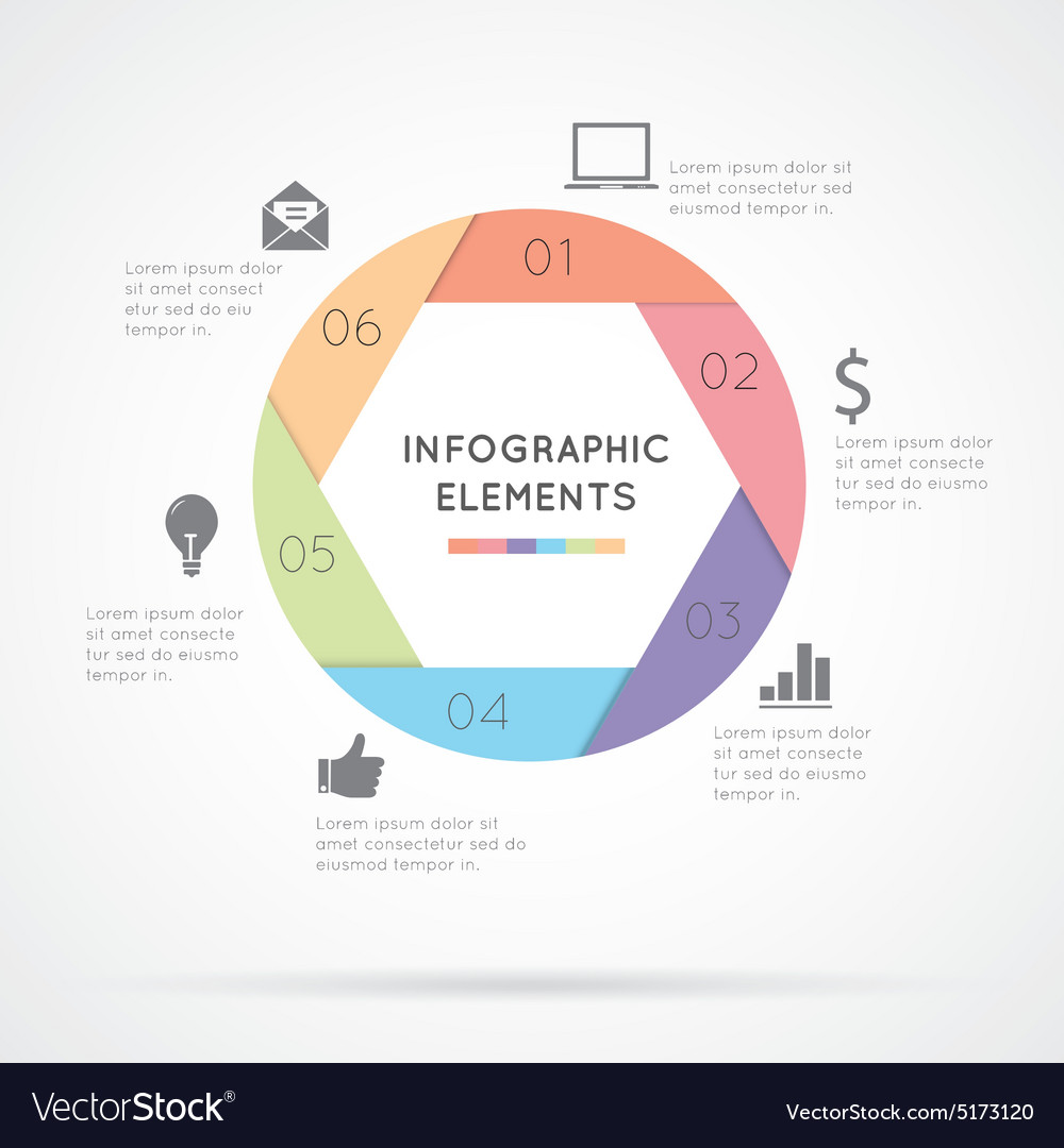 Circle infographic template Royalty Free Vector Image