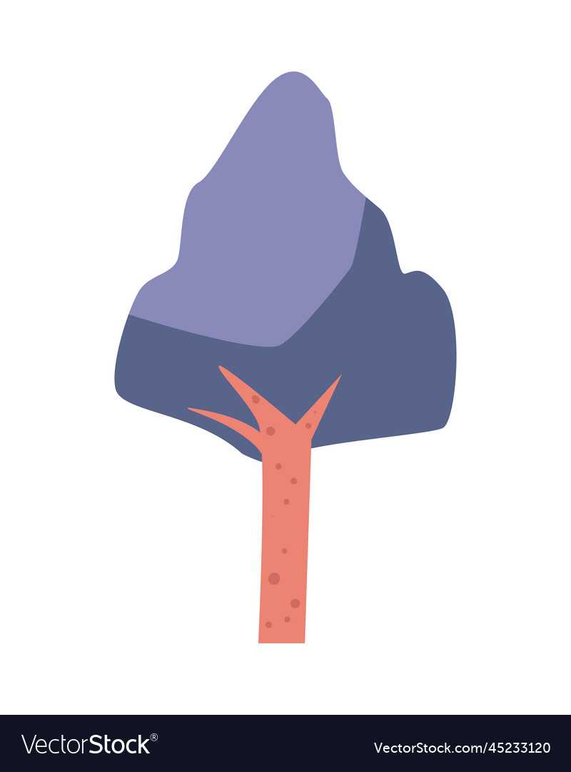 Flat purple tree Royalty Free Vector Image - VectorStock
