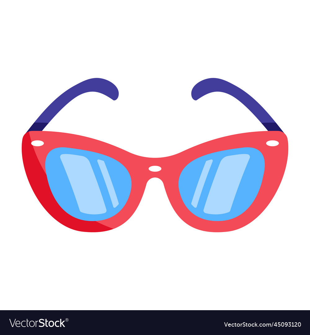 Modern flat of glasses Royalty Free Vector Image