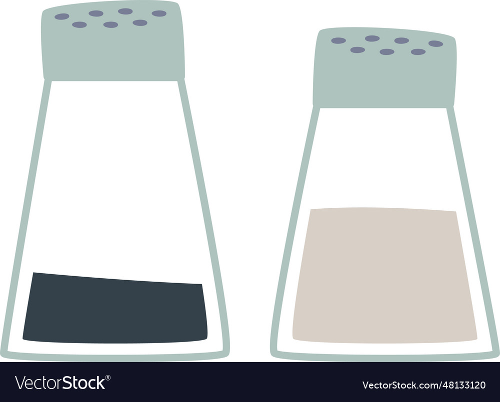 Salt and pepper shakers Royalty Free Vector Image