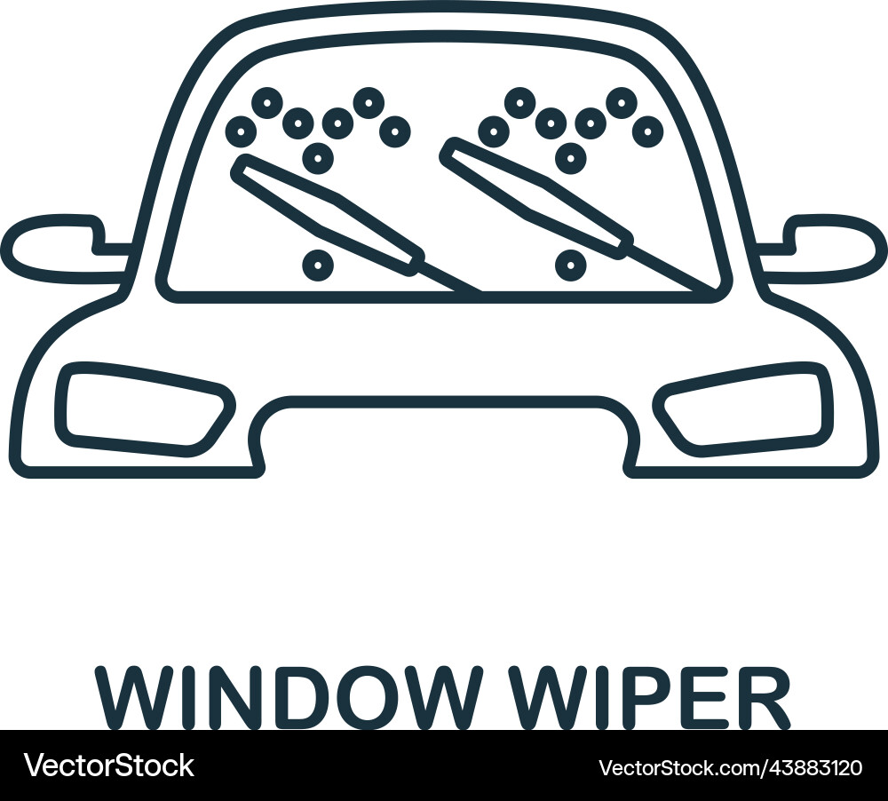 Window wiper icon line simple line car service Vector Image