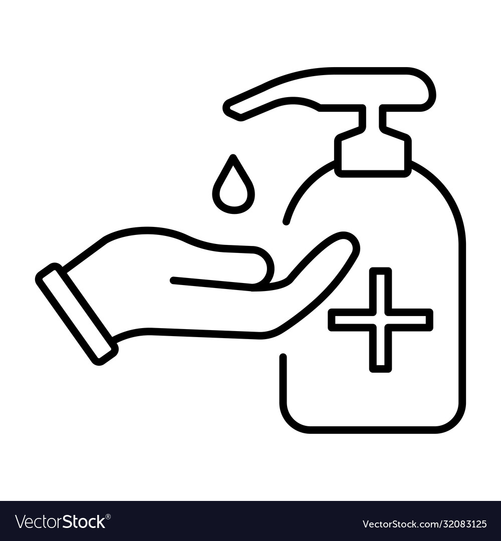 A simple linear icon for protecting your hands Vector Image